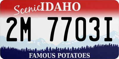 ID license plate 2M7703I