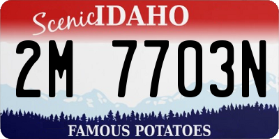 ID license plate 2M7703N
