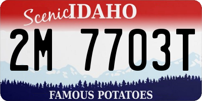 ID license plate 2M7703T