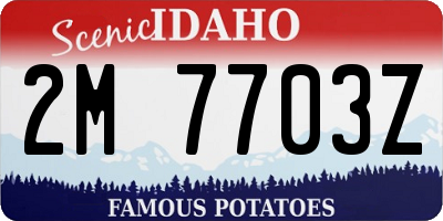 ID license plate 2M7703Z