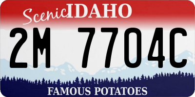 ID license plate 2M7704C