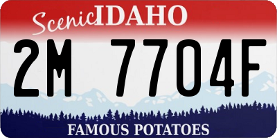 ID license plate 2M7704F