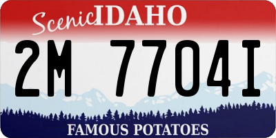 ID license plate 2M7704I