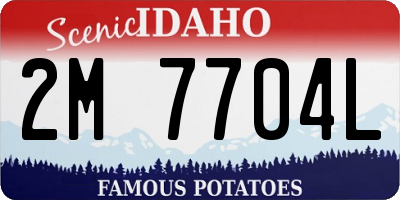 ID license plate 2M7704L