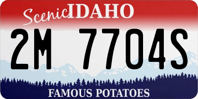 ID license plate 2M7704S