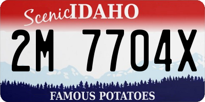 ID license plate 2M7704X