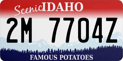 ID license plate 2M7704Z