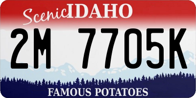 ID license plate 2M7705K