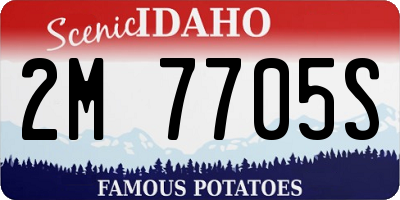 ID license plate 2M7705S