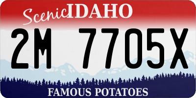 ID license plate 2M7705X