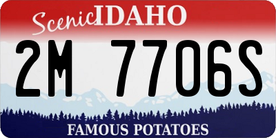ID license plate 2M7706S