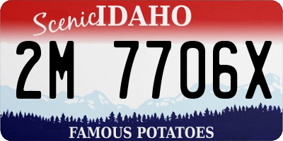 ID license plate 2M7706X