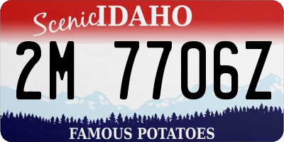 ID license plate 2M7706Z