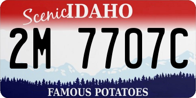 ID license plate 2M7707C