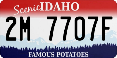 ID license plate 2M7707F