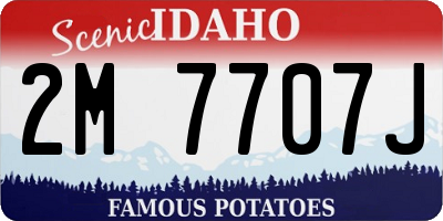 ID license plate 2M7707J