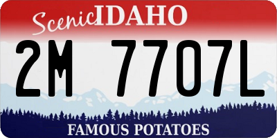 ID license plate 2M7707L