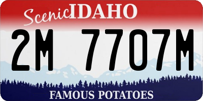 ID license plate 2M7707M