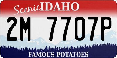 ID license plate 2M7707P