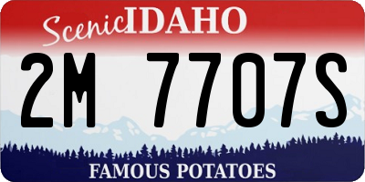 ID license plate 2M7707S