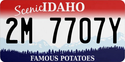 ID license plate 2M7707Y