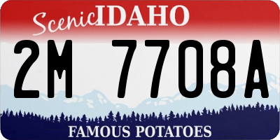 ID license plate 2M7708A