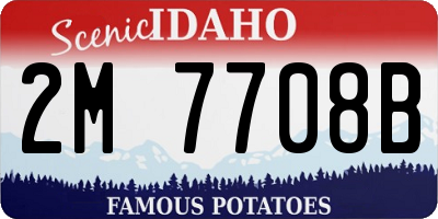ID license plate 2M7708B