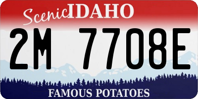 ID license plate 2M7708E