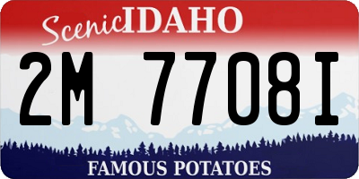 ID license plate 2M7708I