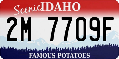 ID license plate 2M7709F