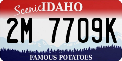 ID license plate 2M7709K