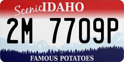 ID license plate 2M7709P