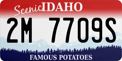 ID license plate 2M7709S