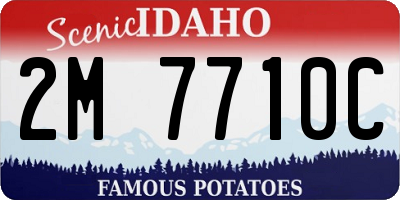 ID license plate 2M7710C