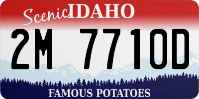 ID license plate 2M7710D