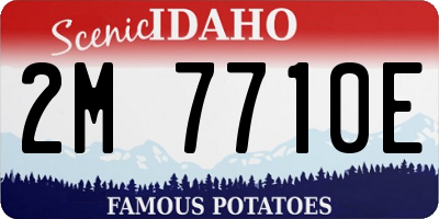 ID license plate 2M7710E
