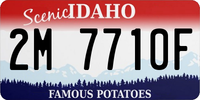 ID license plate 2M7710F
