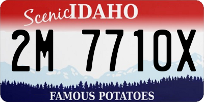 ID license plate 2M7710X