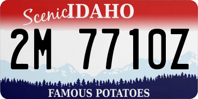 ID license plate 2M7710Z