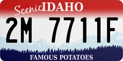 ID license plate 2M7711F