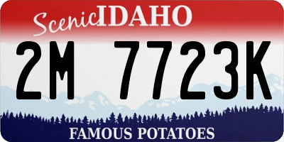 ID license plate 2M7723K
