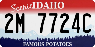 ID license plate 2M7724C