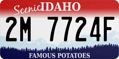 ID license plate 2M7724F
