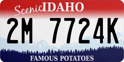 ID license plate 2M7724K