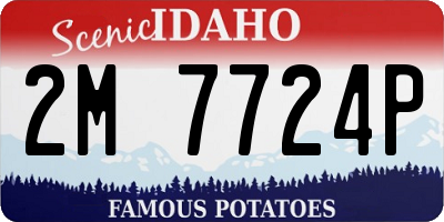 ID license plate 2M7724P