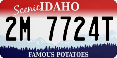 ID license plate 2M7724T