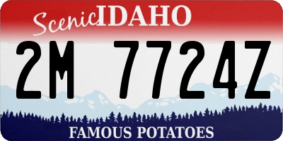 ID license plate 2M7724Z
