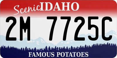 ID license plate 2M7725C