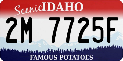 ID license plate 2M7725F
