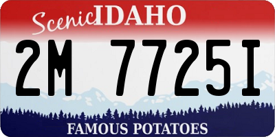 ID license plate 2M7725I